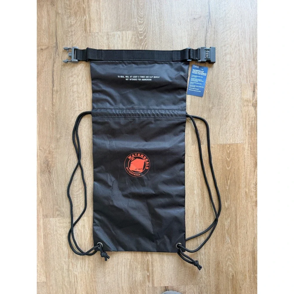 Lewis N. Clark Waterproof Cinch Backpack Black Secura Lock Anti-Thef Brand new